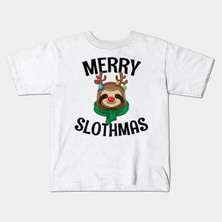 Gift For Sloth Lovers Merry Slothmas Kids T-Shirt